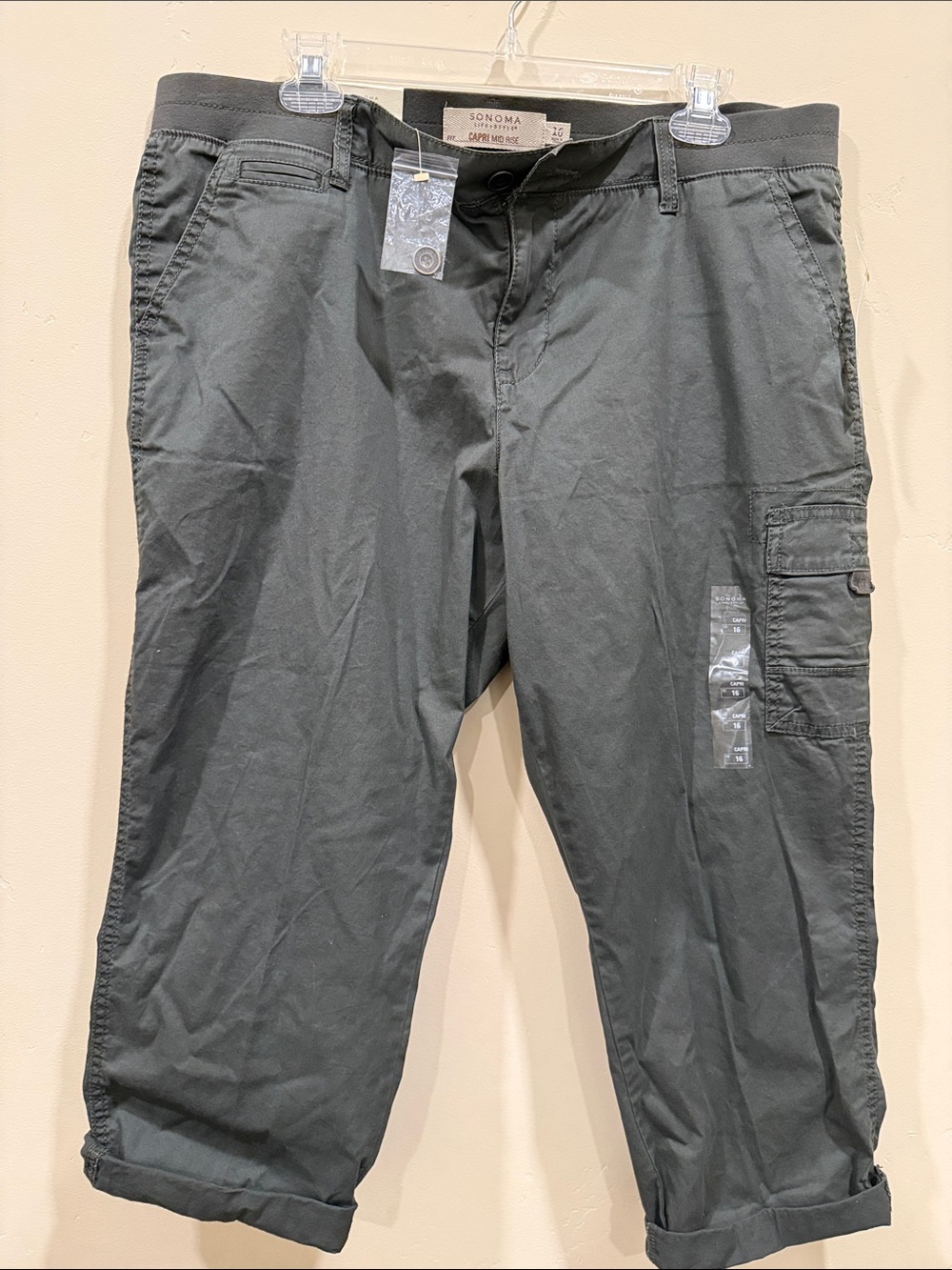Sonoma Dark Green Cargo Capris